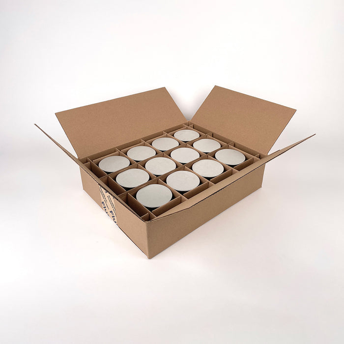 CandleScience 10 oz Cross Hatch Rocks Tumbler 12-Pack Shipping box for bulk shipping candles available from Flush Packaging