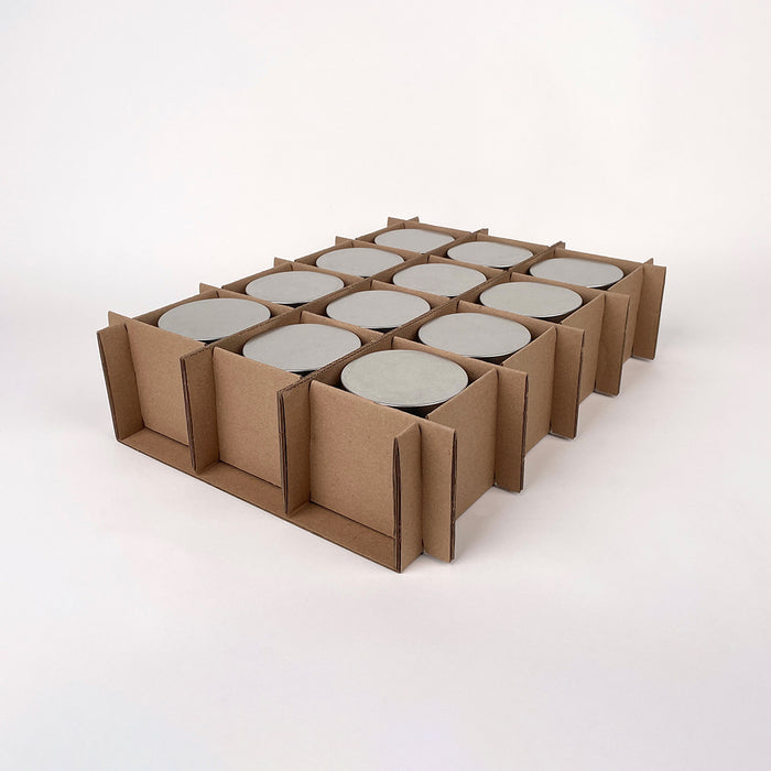 CandleScience 10 oz Cross Hatch Rocks Tumbler 12-Pack Shipping box for bulk shipping candles assembly 2