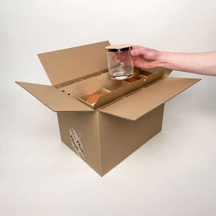 12-Pack Shipping Box for candles made with Makesy 12 oz Aura Candle Vessels unboxing 3