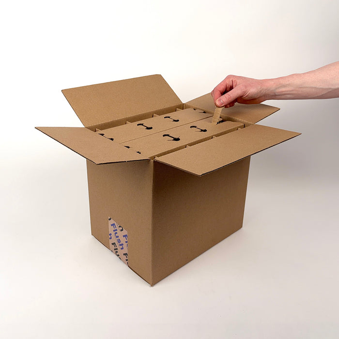 14 oz Economy Round Glass Jar 12-Pack Shipping Box unboxing 1