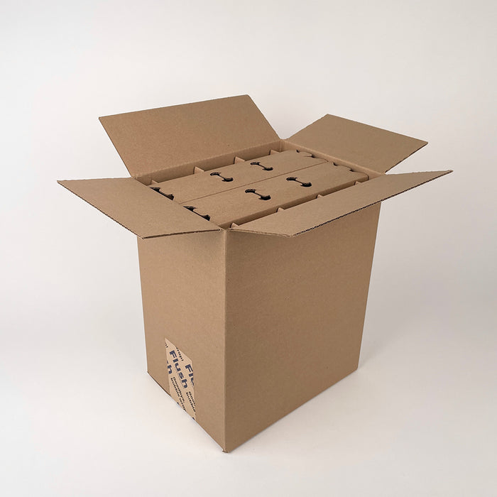 16 oz Boston Round Glass Bottle 12-Pack Shipping Box assembly 5