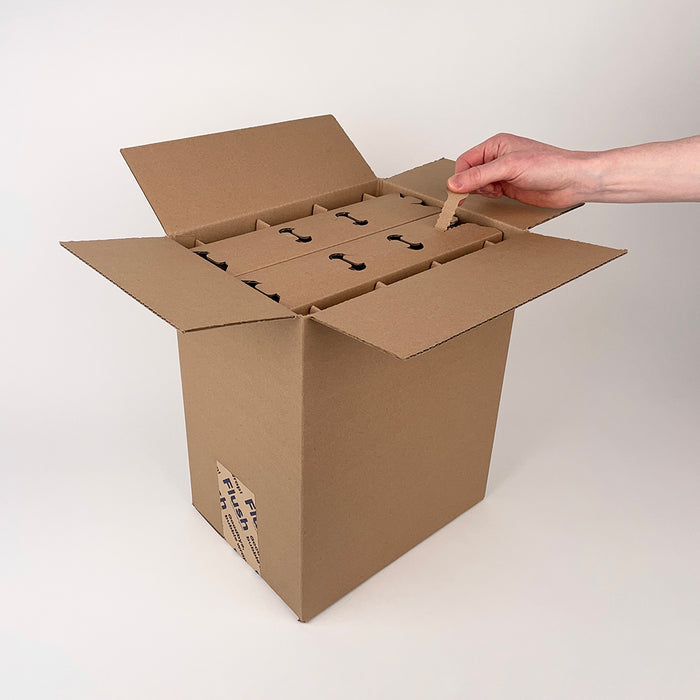 16 oz Boston Round Glass Bottle 12-Pack Shipping Box unboxing 1
