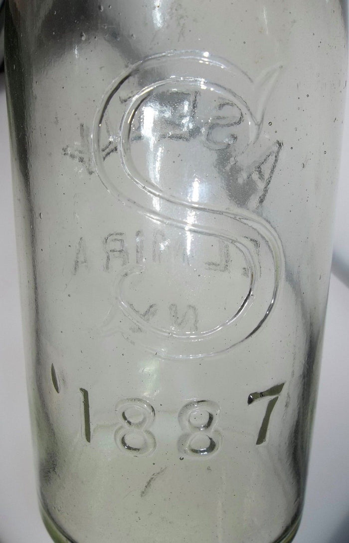 1887 A. Seely Soda Bottle from Elmira, NY with Original Wire Closure!