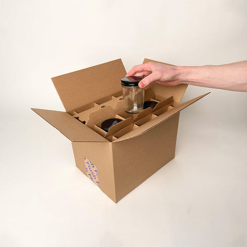 8 oz Jelly Jar 12-Pack Shipping Box unboxing 4