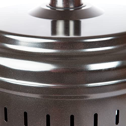 Amazon Basics 46,000 BTU Outdoor Propane Patio Heater with Wheels, Commercial & Residential - Havana Bronze