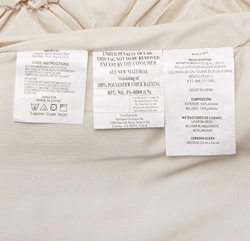 Amrapur Overseas 8-Piece Sophie Comforter Set, Queen, Sand