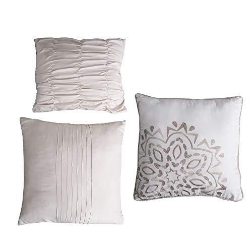 Amrapur Overseas 8-Piece Sophie Comforter Set, Queen, Sand
