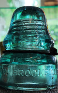 Antique Hemingray No 19 Glass Insulator Dark Green Emerald Patent May 2 1893, CD 162 Telegraph Telephone Electric Pole Glass, Industrial Decor Paperweight