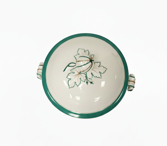 Antique Old Paris Porcelain Covered Soup Tureen – Emerald Green & Gold
