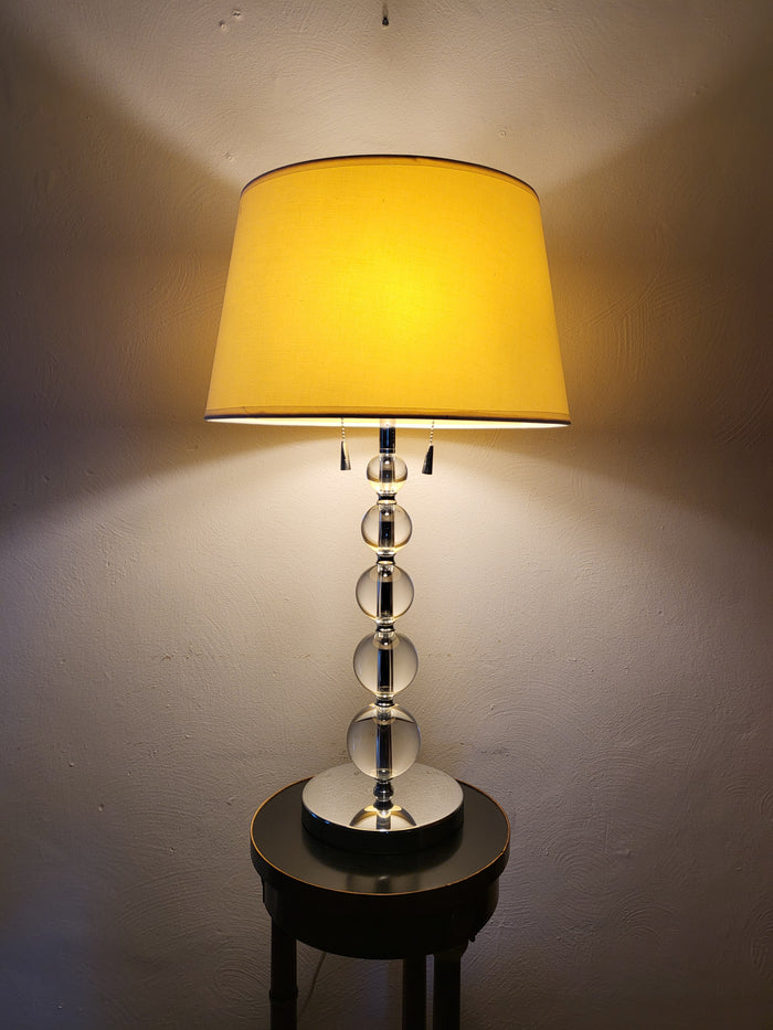 MCM Art Deco Stacked Crystal Ball Table Lamp
