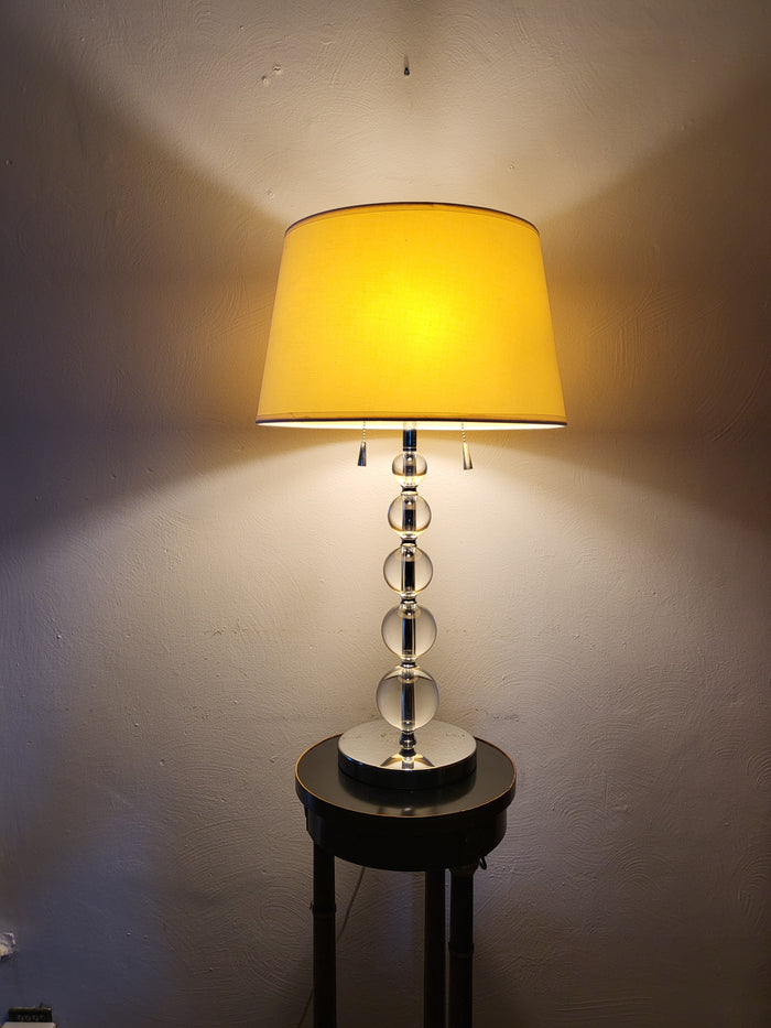 MCM Art Deco Stacked Crystal Ball Table Lamp