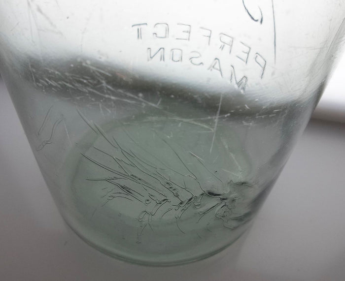 Ball Perfect Mason Jar with Unusual Flaw and Color