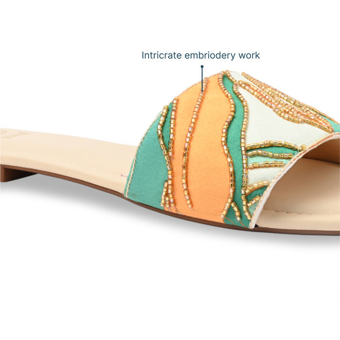 Beaded Bloom Flats