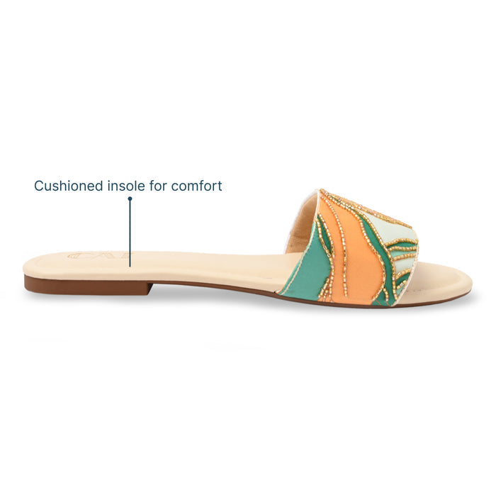 Beaded Bloom Flats