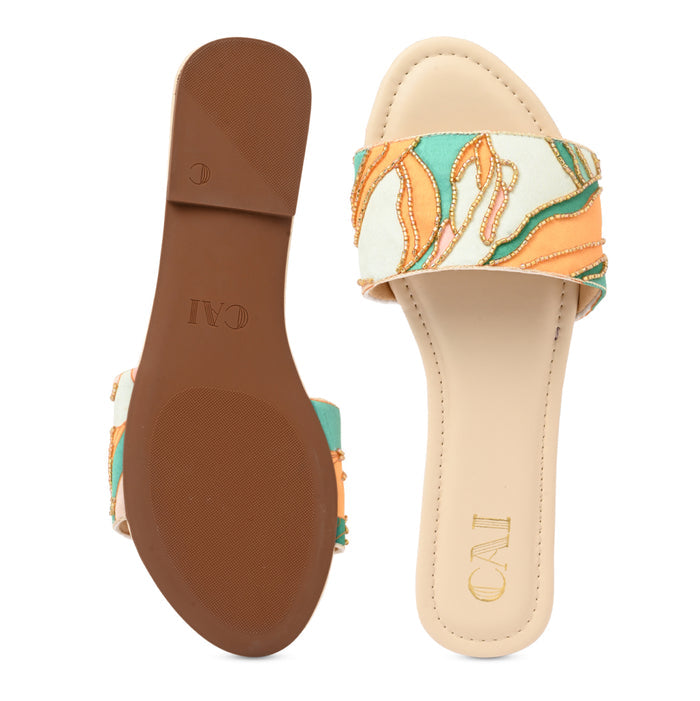 Beaded Bloom Flats