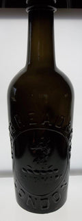 Beautiful Color!  Olive Whitbread & Co Ltd Ale Bottle from London w/ Paper Label