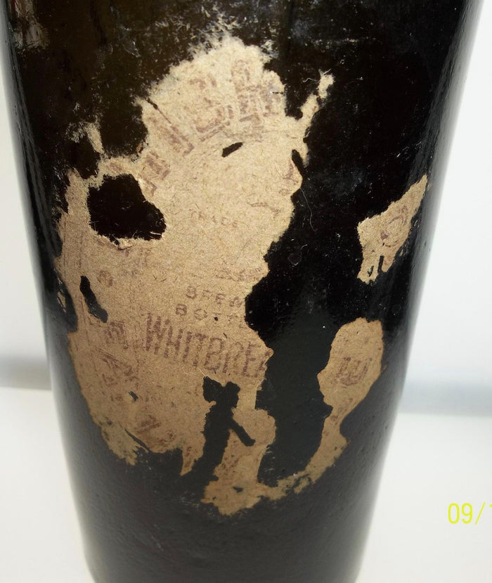 Beautiful Color!  Olive Whitbread & Co Ltd Ale Bottle from London w/ Paper Label