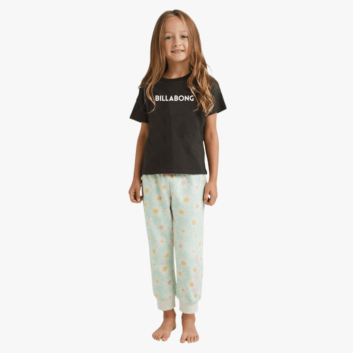 Billabong Girls Dancer Short Sleeve Tee Washed Black Billabong