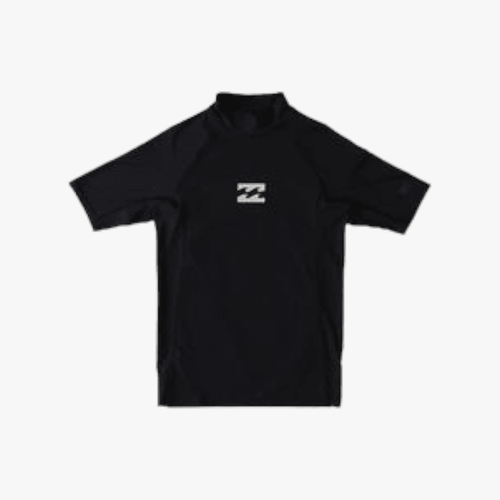 Billabong Kids All Day Wave Pf Short Sleeve Rashvest Black Billabong