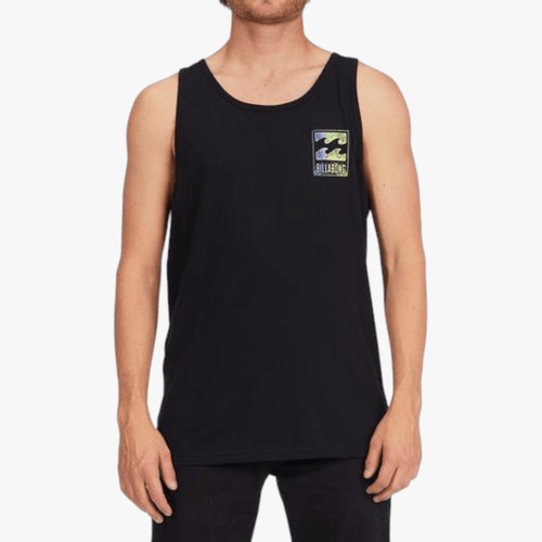 Billabong Mens Crayon Wave Tank Black Billabong