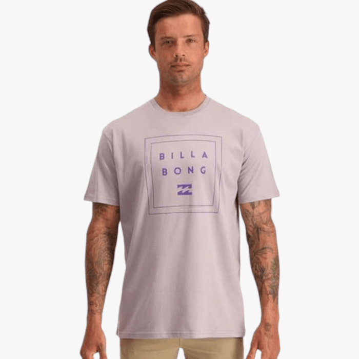 Billabong Mens Stacked Tide Short Sleeve Tee Purple Haze Billabong