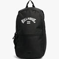 Black Billabong Norfolk Lite backpack with a white logo on the front, compact and durable, shown in a straight-on studio