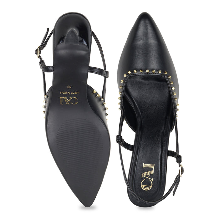 Black Rivet Pumps