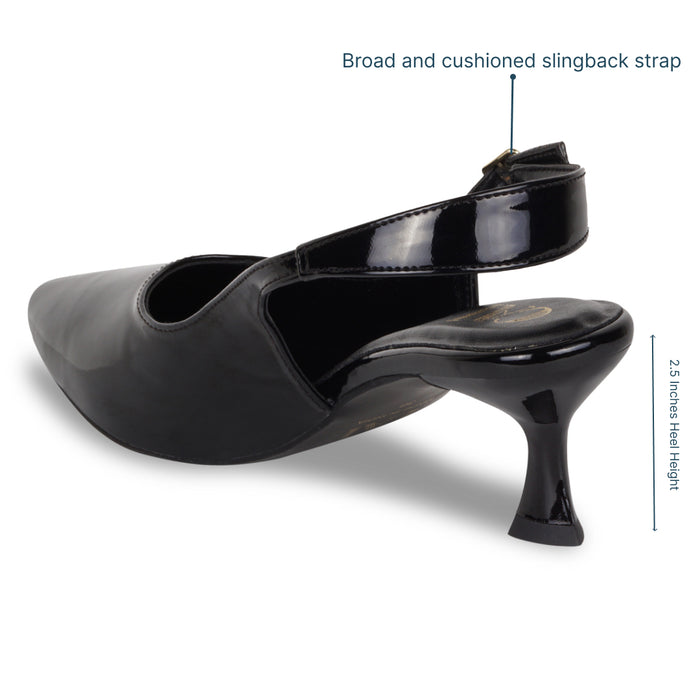 Black Slingback Pumps