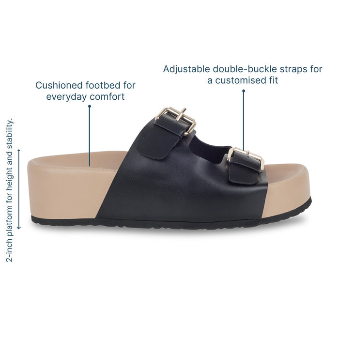 Black Strapped Platform