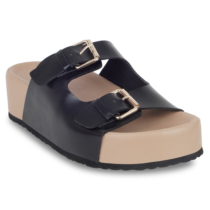 Black Strapped Platform