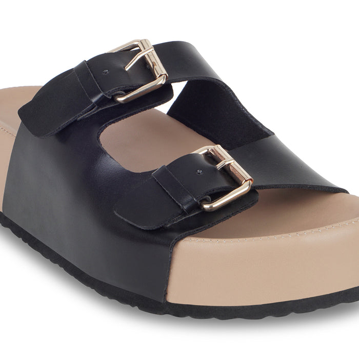 Black Strapped Platform