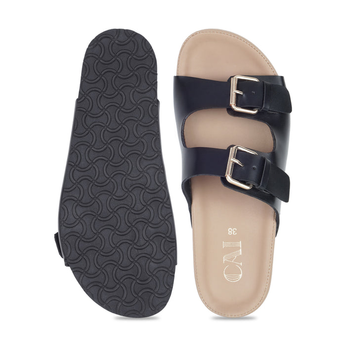 Black Strapped Platform