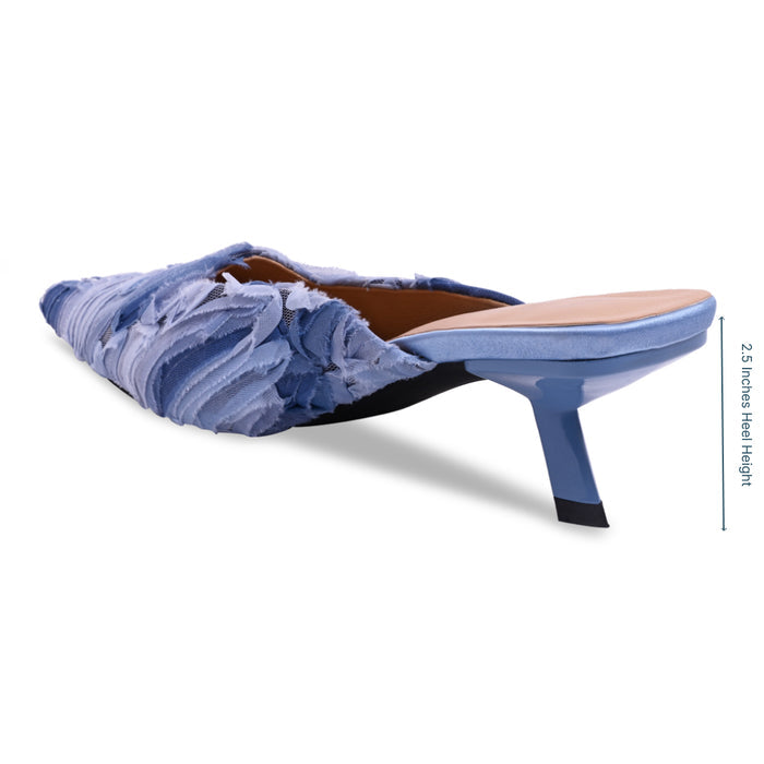 Blue Hues Mesh Mules