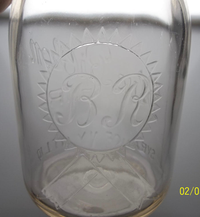 Blue Ribbon Dairy Milk Bottle from Syracuse, New York