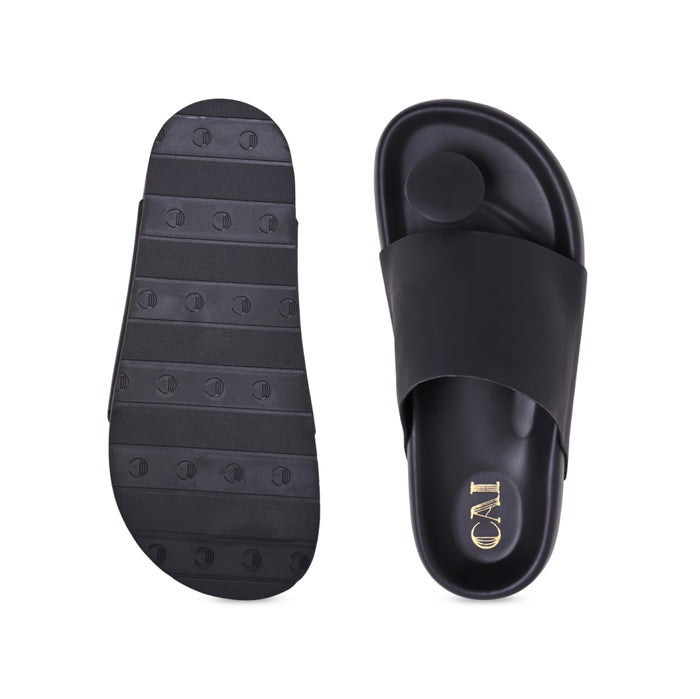 Bobble Head Black Thong Platform