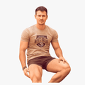 Boerboel Mens Premium Cotton Braaf Short Sleeve Tee Sand | Boerboel
