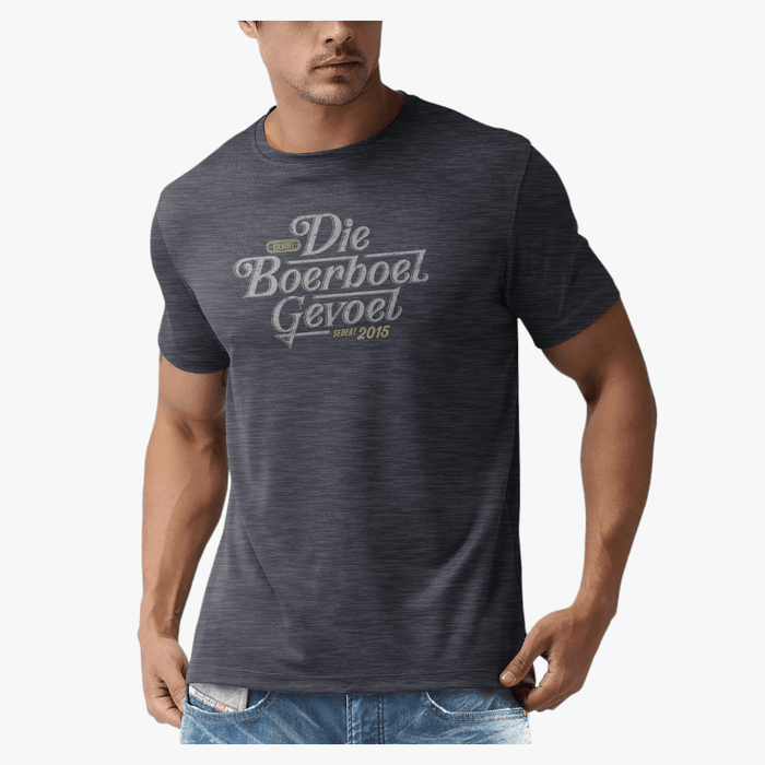 Boerboel Mens Premium Cotton Gevoel Short Sleeve Tee Charcoal Boerboel