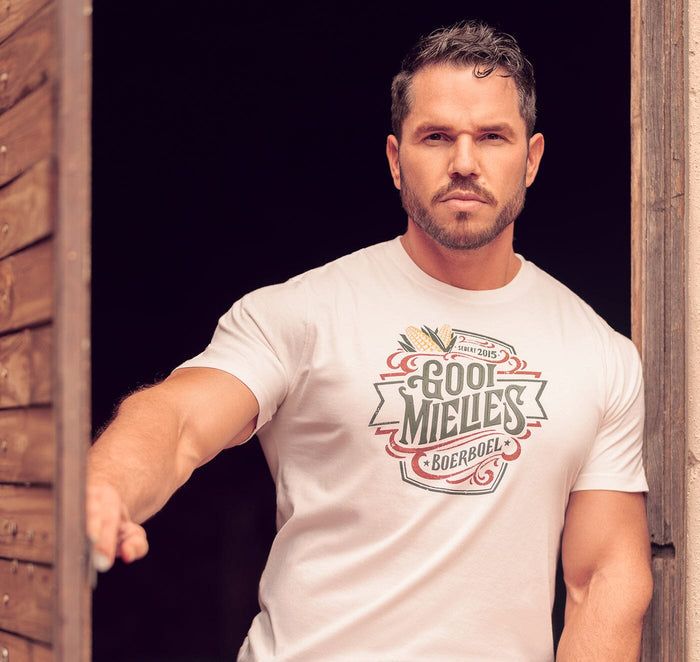 Boerboel Mens Premium Cotton Mielies Short Sleeve Tee Stone | Boerboel