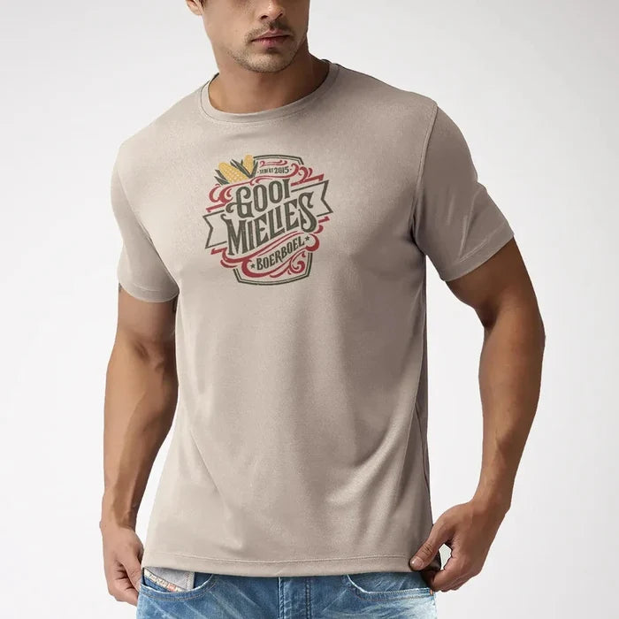 Boerboel Mens Premium Cotton Mielies Short Sleeve Tee Stone | Boerboel