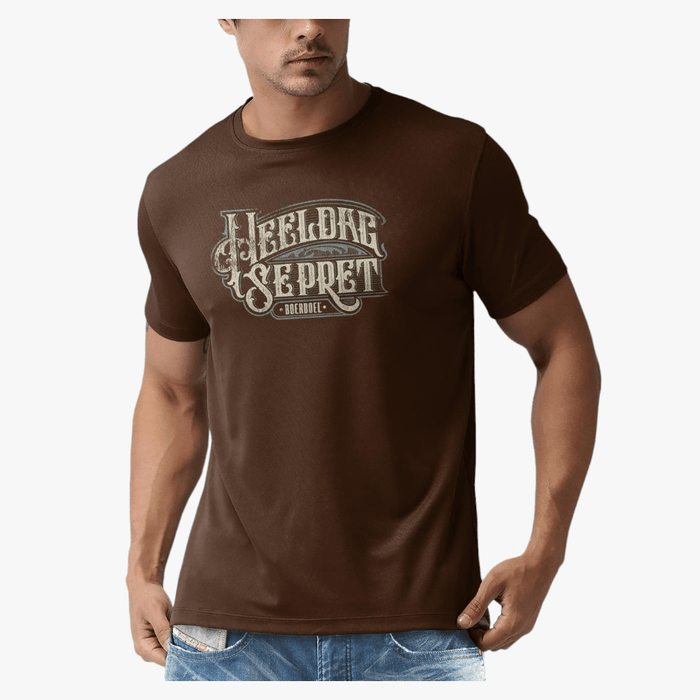 Boerboel Mens Premium Cotton Pret Short Sleeve Tee Brown Boerboel