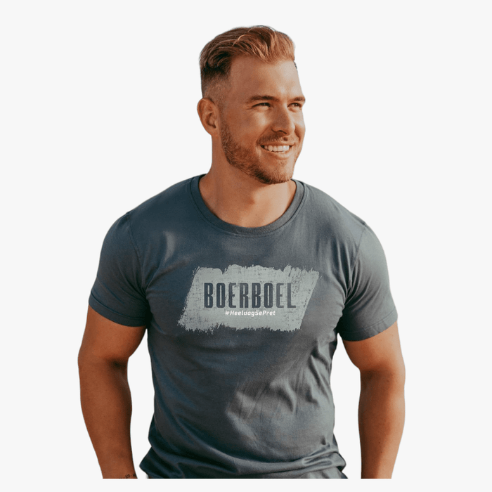 Boerboel Mens Premium Cotton Short Sleeve Tee Airforce Blue Boerboel