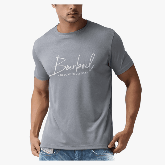 Boerboel Mens Premium Cotton Short Sleeve Tee Dove Grey Boerboel