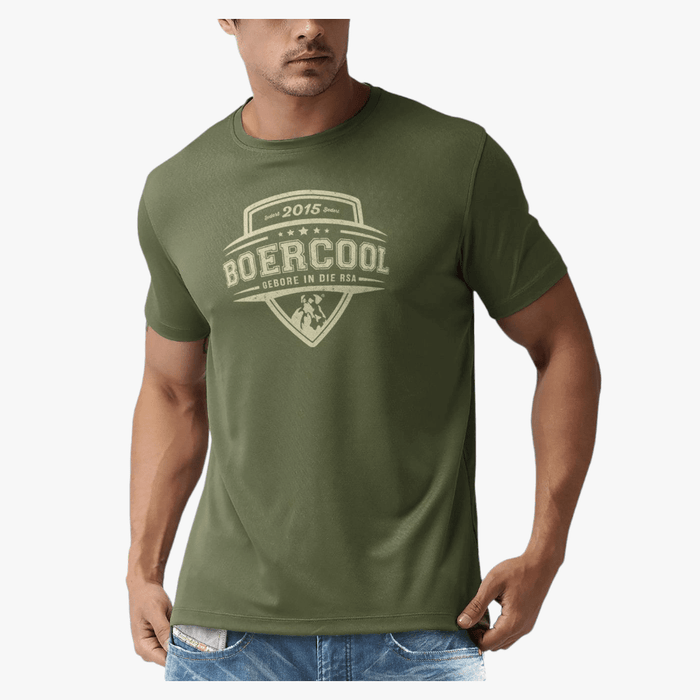 Boerboel Mens Premium Cotton Short Sleeve Tee Green Boerboel