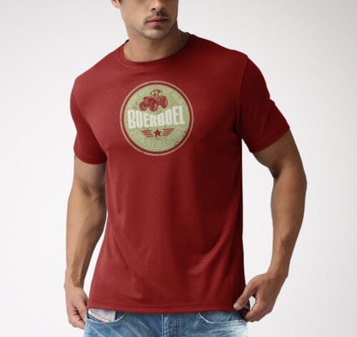 Boerboel Mens Premium Cotton Short Sleeve Tee Maroon | Boerboel