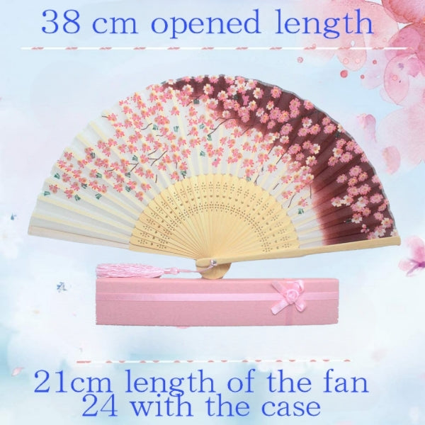 Boshiho Silk Blossom Dance Fan - Whimsical Japanese Elegance