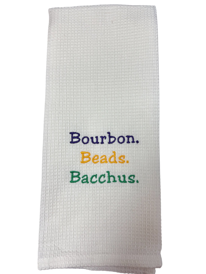 Bourbon Beads Bacchus Embroidered Towel