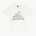 adidas Boys Foil Badge Of Sport Graphic Short Sleeve Tee White adidas