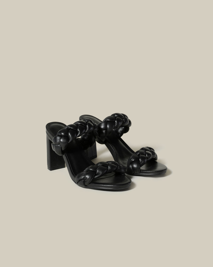 Braided Band Block Heels