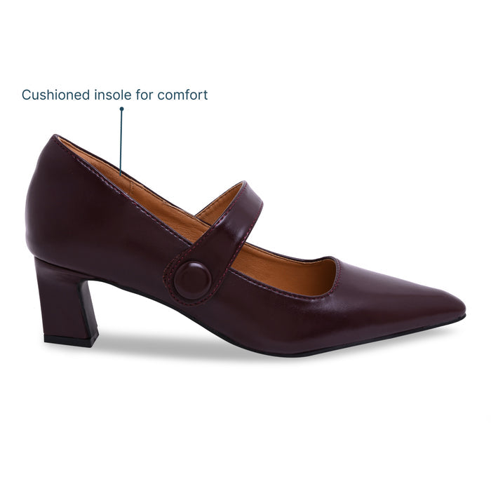 Burgundy Mary Jane Pumps