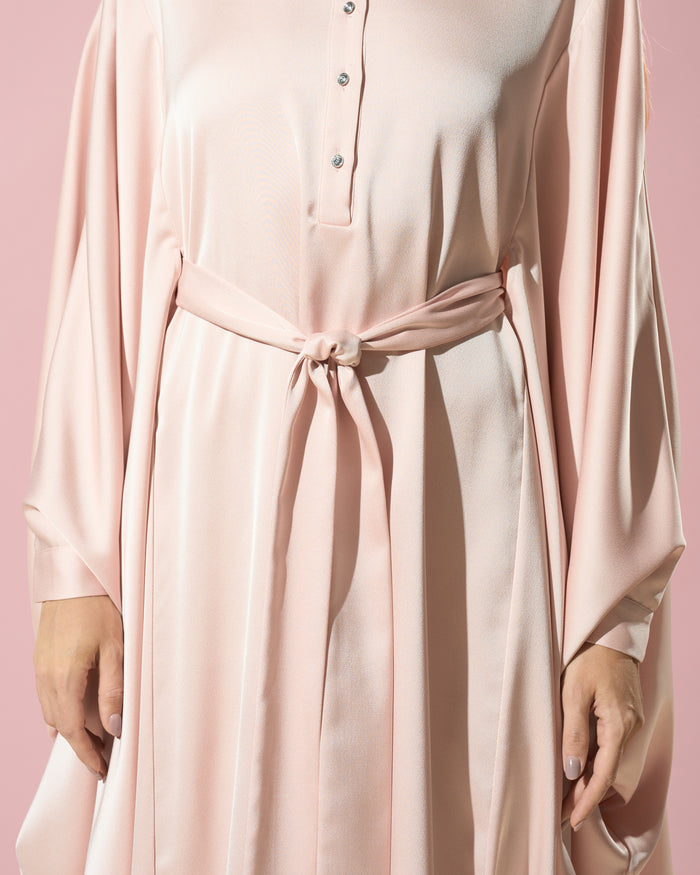 Button-Front Kaftan Dress